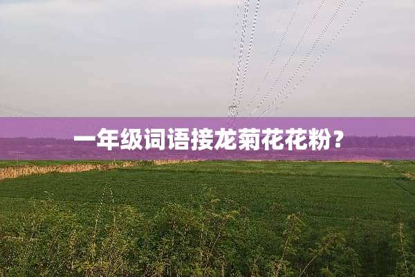 一年级词语接龙菊花花粉？