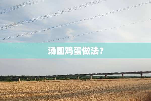 汤圆鸡蛋做法？