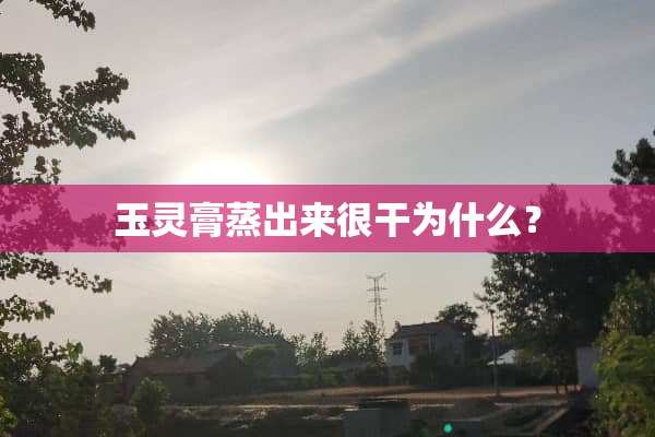 玉灵膏蒸出来很干为什么？
