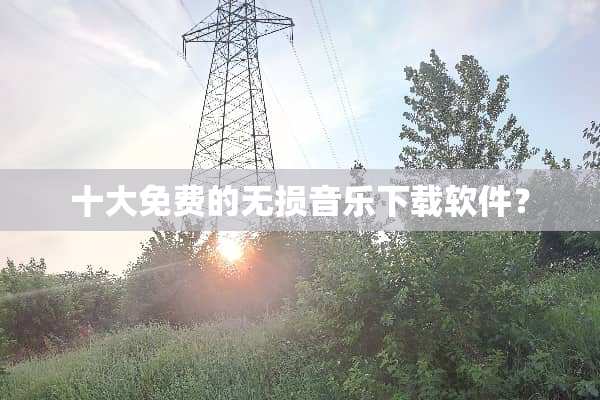 十大免费的无损音乐下载软件？